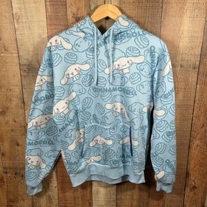 Sanrio Cinnamoroll Light Blue Kawaii Pullover Hoodie Medium Soft Girl